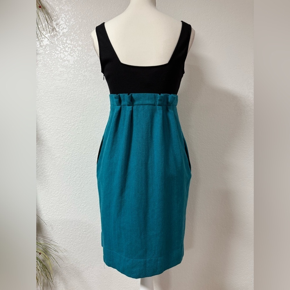 DIANE von FURSTENBERG Wool Teal High-Waisted Women's Dress size 8